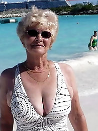 Young-looking mature moms put on provocative dress