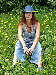 Yellow Flowers and Cat