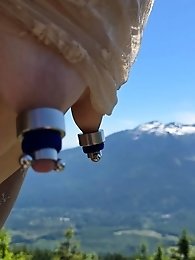 A long pussy hike in the hills ending with a cum finish