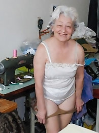 Old G-I-L-F is fingering herself