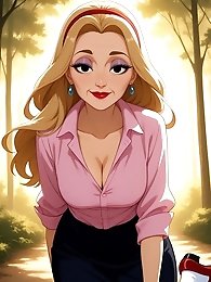 The girl plays the debauchery and shows her skills in this area