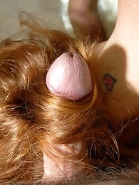 Ginger-haired grandmother Hairjob