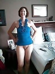 Pretty mature whore is spreading her pussy on pics