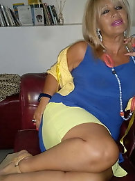 Non-nude Smoking hot blonde granny