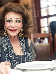 Mature milf is revealing her titties